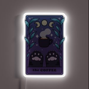 The Coffee Cat Tarot Nikury RGB Neon Sign