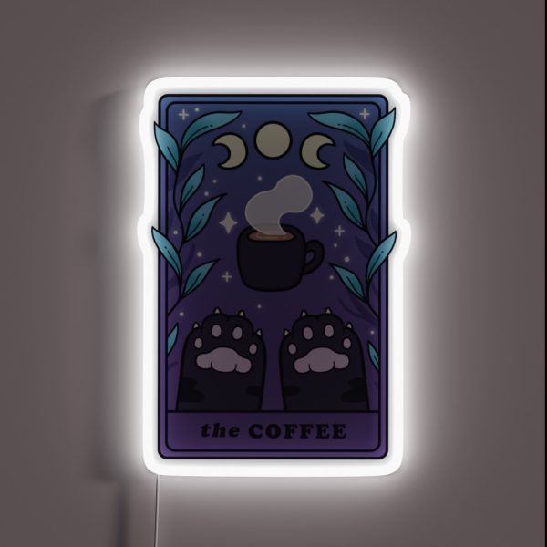 The Coffee Cat Tarot Nikury RGB Neon Sign