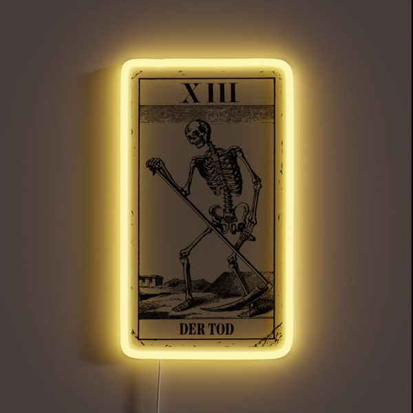 The Death Death Tarot Card RGB Neon Sign