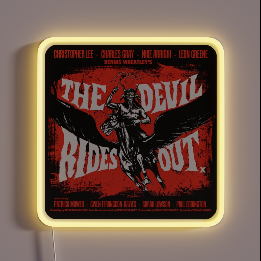 THE DEVIL RIDES OUT RGB Neon Sign THE DEVIL RIDES OUT RGB Neon Sign