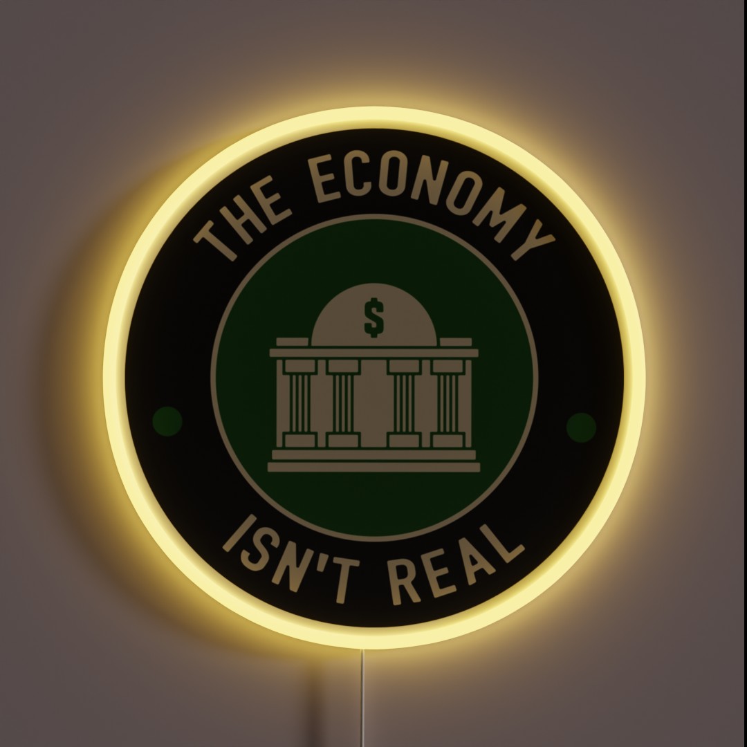 The Economy Isn T Real RGB Neon Sign The Economy Isn T Real RGB Neon Sign