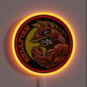 THE FLYING HELLFISH RGB Neon Sign THE FLYING HELLFISH RGB Neon Sign