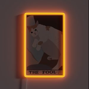 The Fool Crying Meme Cat Tarot RGB Neon Sign