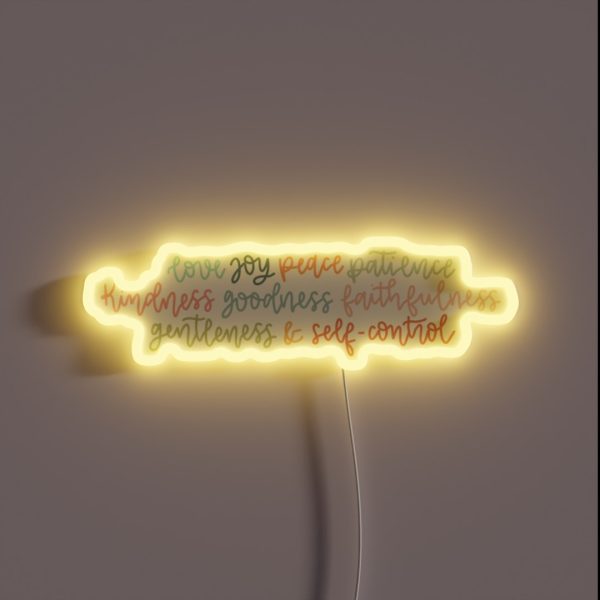 The Fruits Of The Spirit RGB Neon Sign