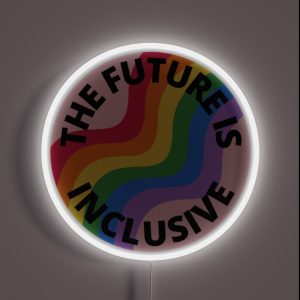 The Future Is Inclusive Pride Rainbow Pink RGB Neon Sign