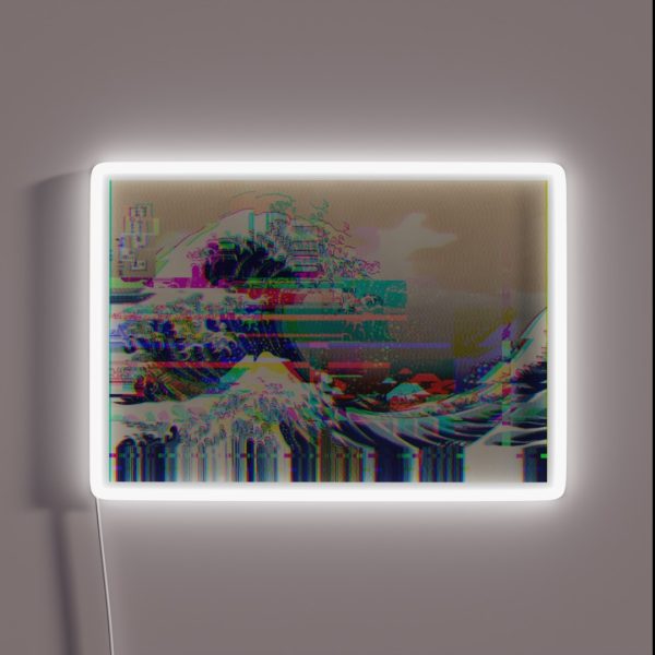 The Glitch Wave Off Kanagawa RGB Neon Sign