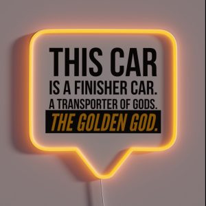 The Golden God Car RGB Neon Sign