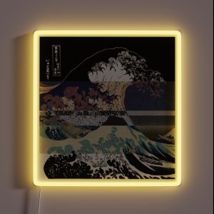 The Great Wave Color Glitch RGB Neon Sign