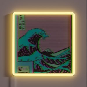 The Great Wave Off Vaporwave Kanagawa RGB Neon Sign