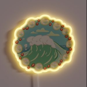 The Great Wave Portrait RGB Neon Sign