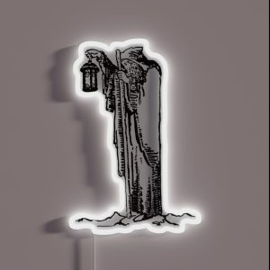 The Hermit Line Drawing Tarot RGB Neon Sign The Hermit Line Drawing Tarot RGB Neon Sign