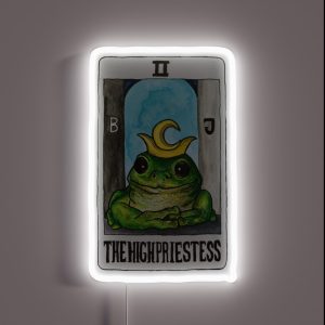 The High Priestess Frog Tarot Colour RGB Neon Sign The High Priestess Frog Tarot Colour RGB Neon Sign