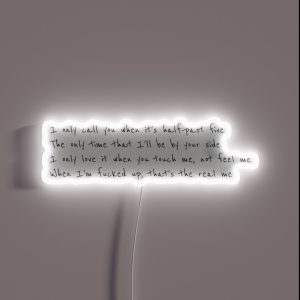 The Hills Lyrics RGB Neon Sign The Hills Lyrics RGB Neon Sign