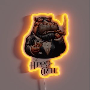 The Hippo Crite RGB Neon Sign