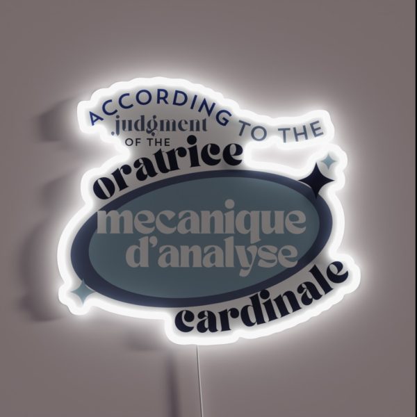 The Judgement Of The Oratrice Mecanique D RGB Neon Sign