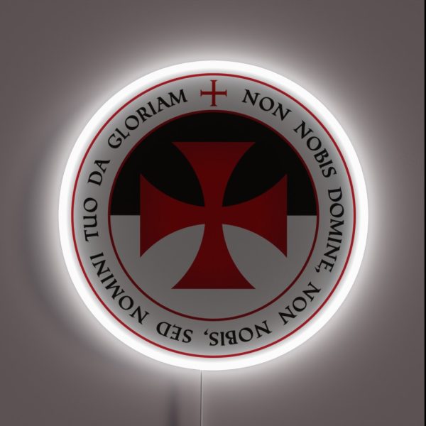The Knights Templar Cross Christian Crusader RGB Neon Sign