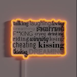 The L Word Talking Laughing Loving Clean RGB Neon Sign