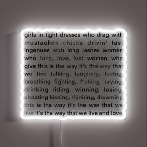 The L Word Theme Song RGB Neon Sign