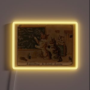 The Lesson Cats In The School Of Anarchy RGB Neon Sign The Lesson Cats In The School Of Anarchy RGB Neon Sign