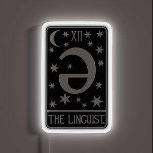 The Linguist Tarot Card Linguistics BW 1 RGB Neon Sign