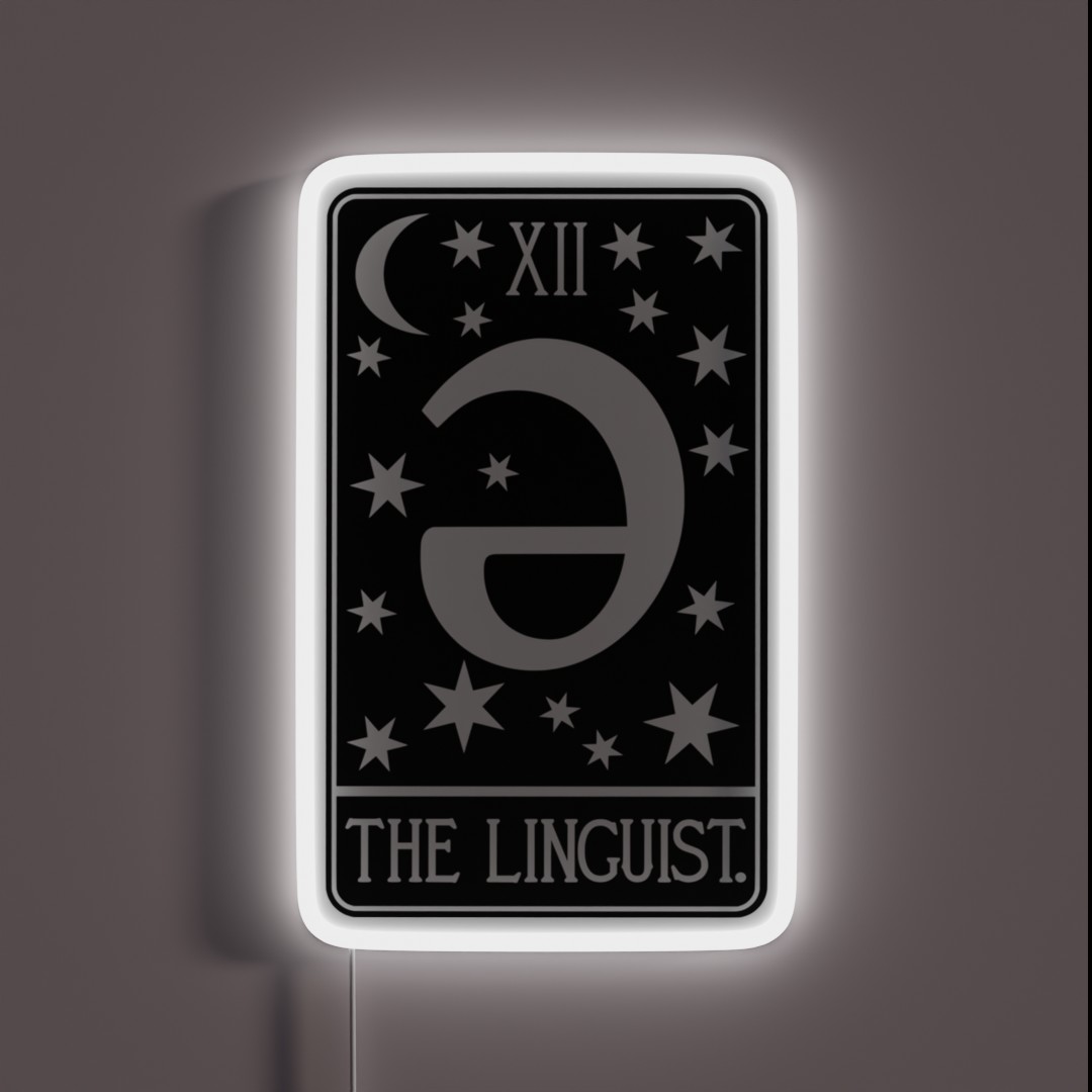 The Linguist Tarot Card Linguistics BW 1 RGB Neon Sign The Linguist Tarot Card Linguistics BW 1 RGB Neon Sign