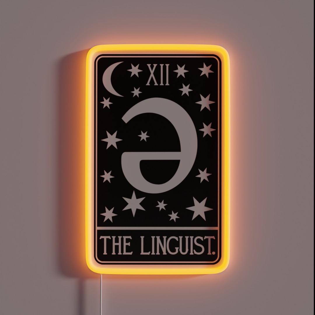 The Linguist Tarot Card Linguistics BW 2 RGB Neon Sign The Linguist Tarot Card Linguistics BW 2 RGB Neon Sign