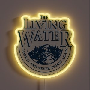 The Living Water RGB Neon Sign
