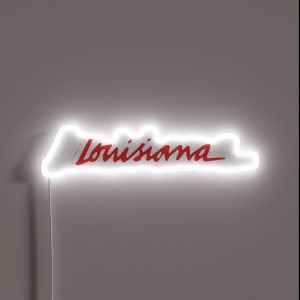 The Louisiana License Design From Louisiana Vehicle License Plate RGB Neon Sign The Louisiana License Design From Louisiana Vehicle License Plate RGB Neon Sign