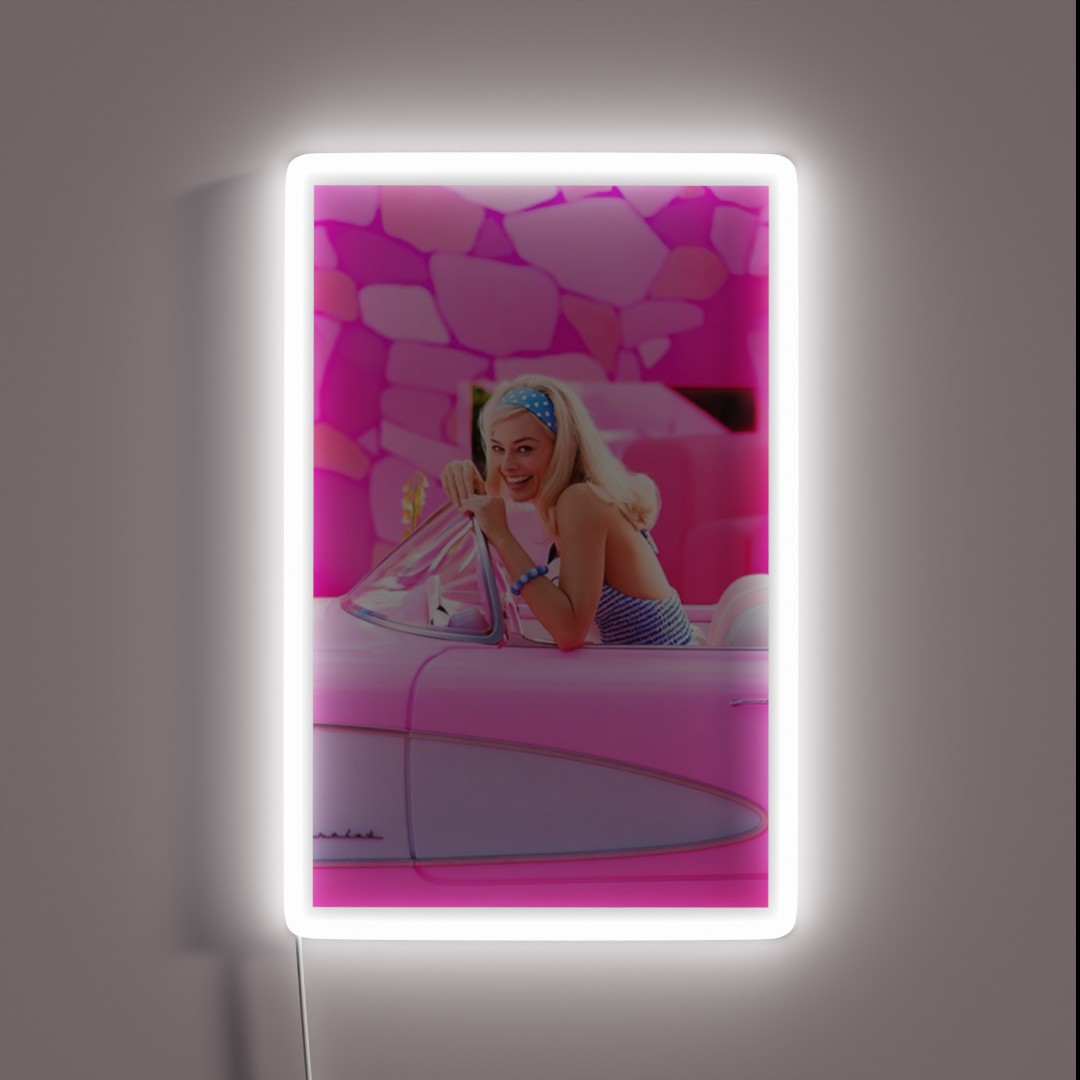 The Lovely Margot Robbie S Barbie RGB Neon Sign The Lovely Margot Robbie S Barbie RGB Neon Sign