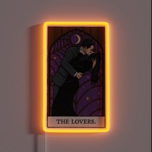 The Lovers Tarot Card RGB Neon Sign