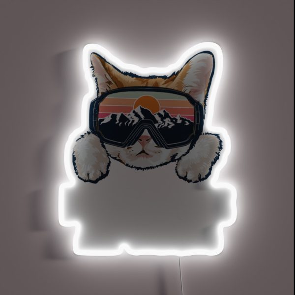 The Meowtains Are Calling For A Cat Lover RGB Neon Sign