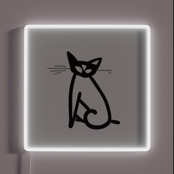 The Minimalistic Cat RGB Neon Sign