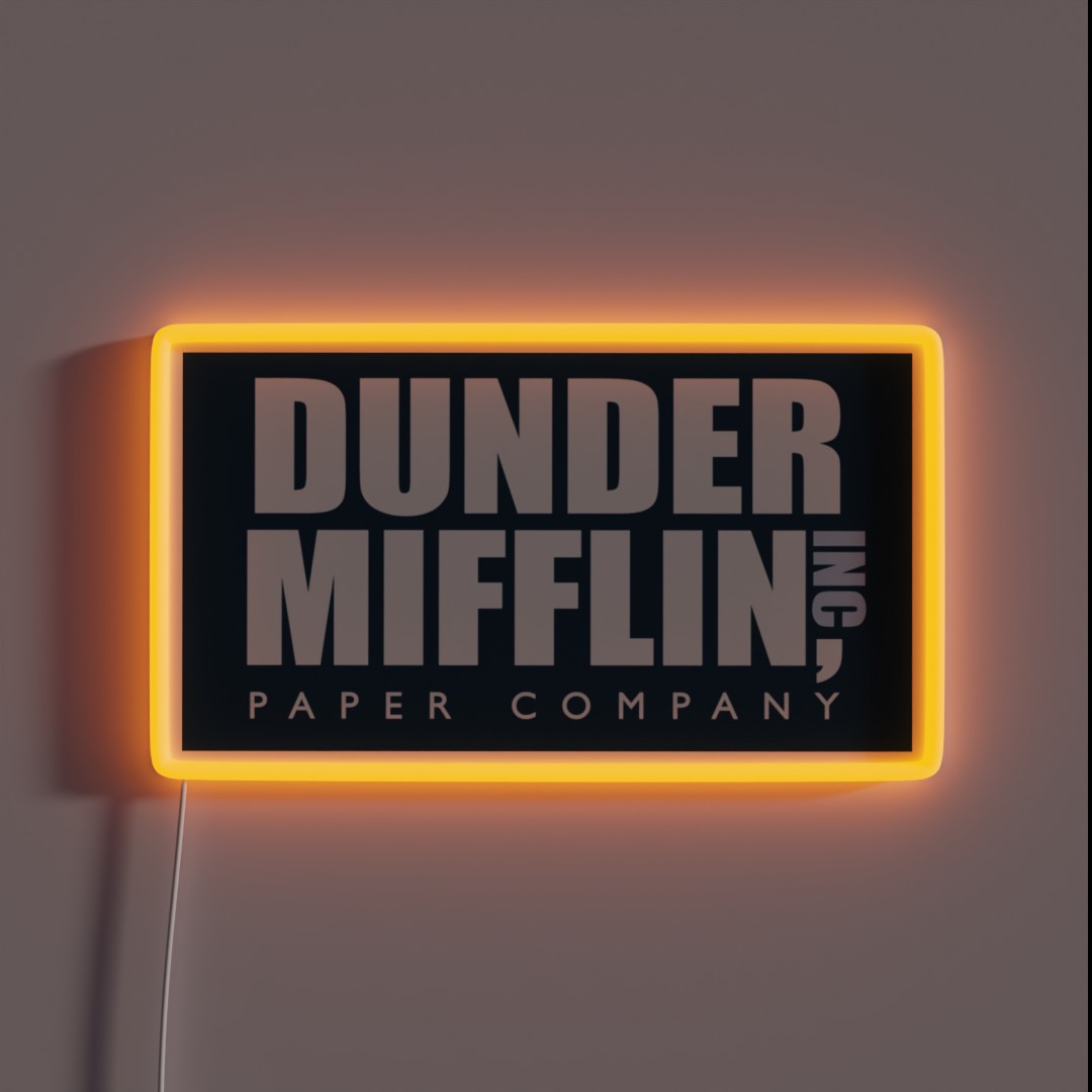The Office Dunder Mifflin Paper Company RGB Neon Sign The Office Dunder Mifflin Paper Company RGB Neon Sign