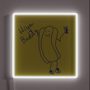 The Office Hiya Buddy Sticky Note RGB Neon Sign The Office Hiya Buddy Sticky Note RGB Neon Sign