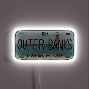 THE ORIGINAL OBX License Plate Bright RGB Neon Sign