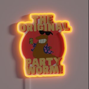 The Original Party Worm RGB Neon Sign