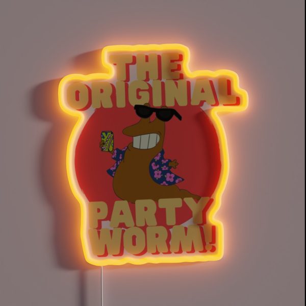 The Original Party Worm RGB Neon Sign