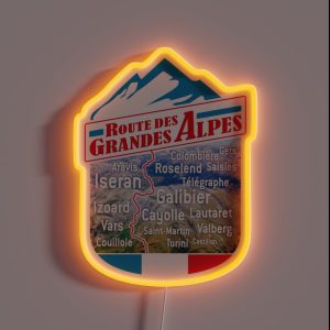 The Passes Of The Route Des Grandes Alpes RGB Neon Sign