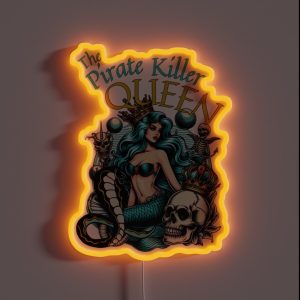 The Pirate Killer Queen Mermaidcore RGB Neon Sign The Pirate Killer Queen Mermaidcore RGB Neon Sign