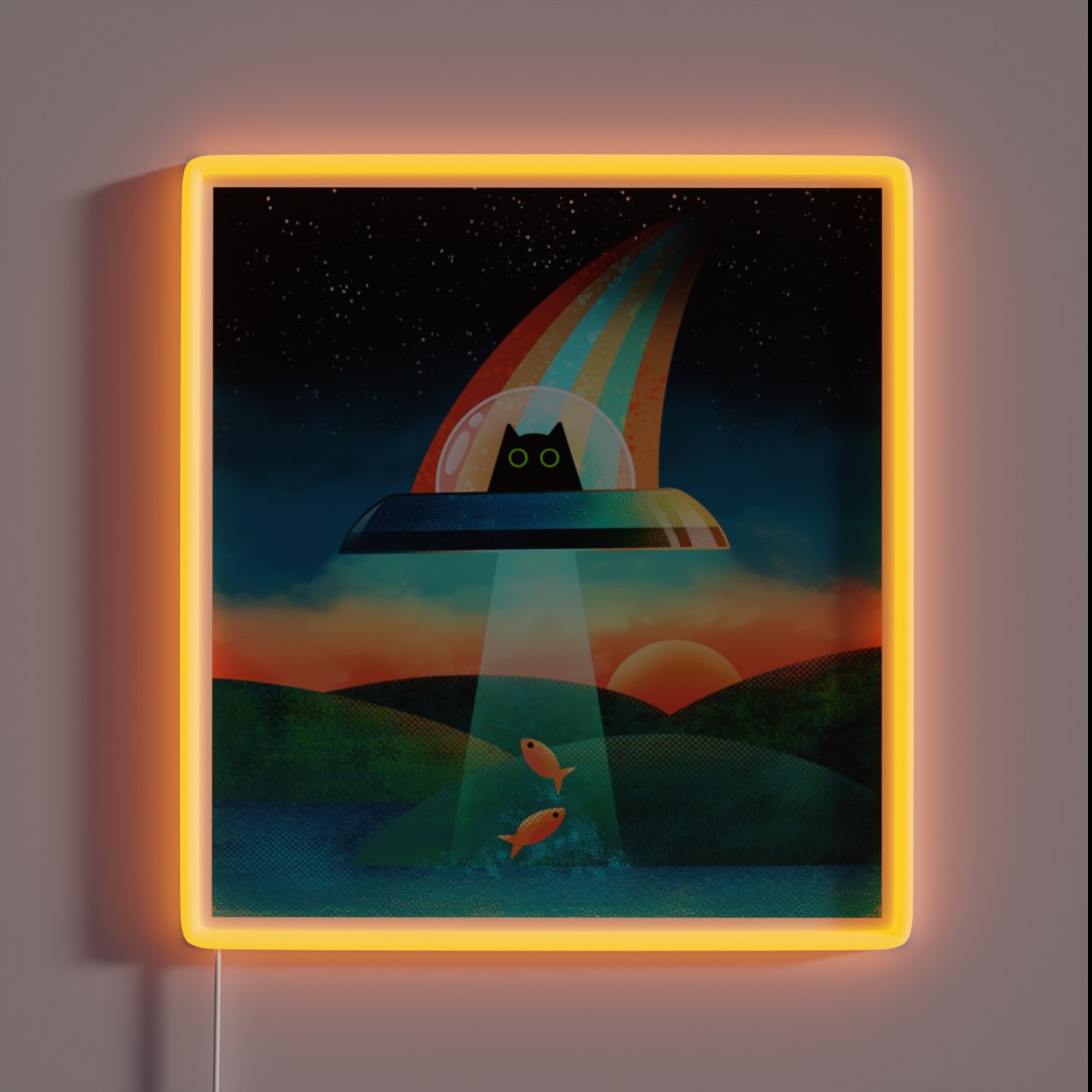 The Purrfect Alien RGB Neon Sign The Purrfect Alien RGB Neon Sign