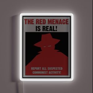 The Red Menace Propaganda Poster RGB Neon Sign