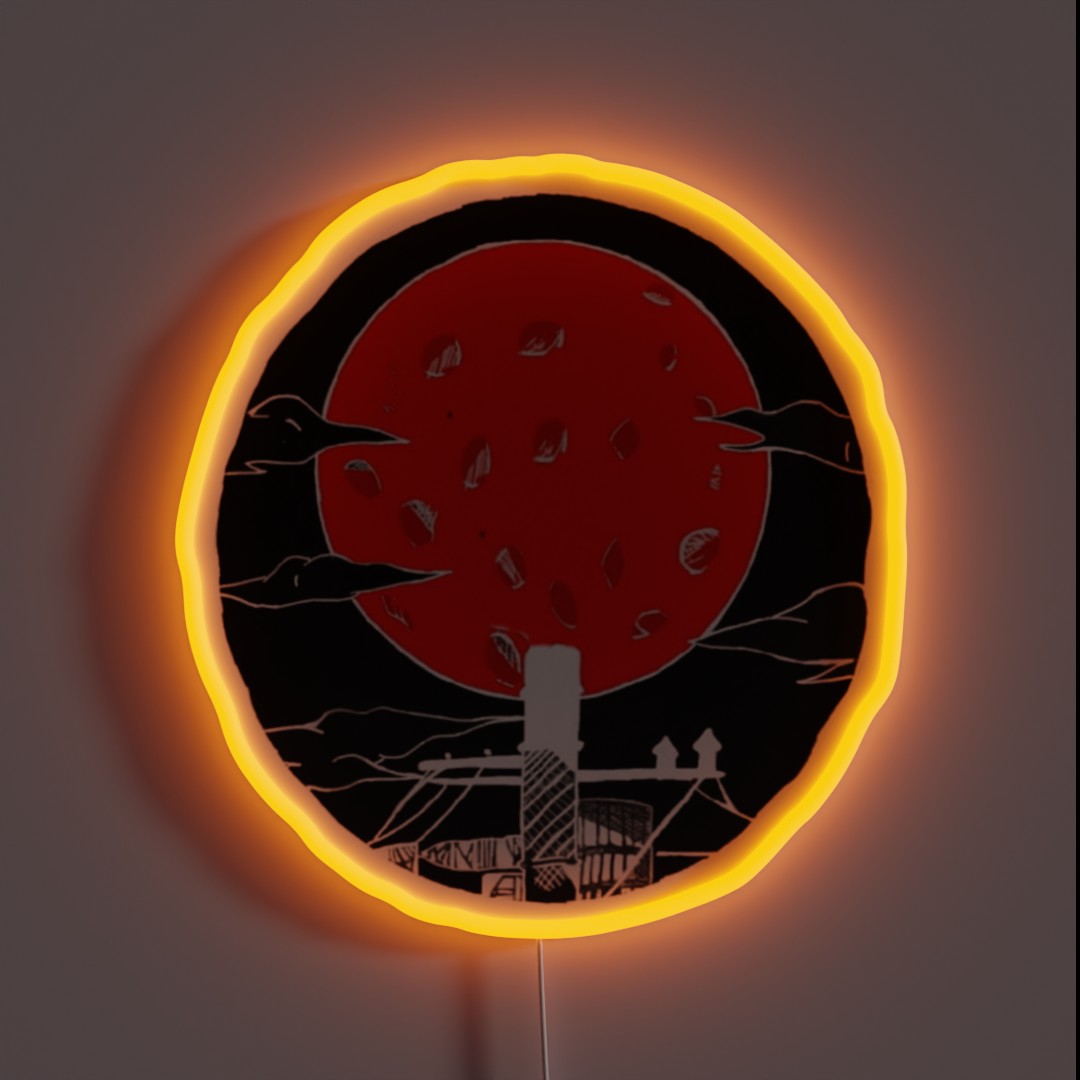 The Red Moon RGB Neon Sign The Red Moon RGB Neon Sign