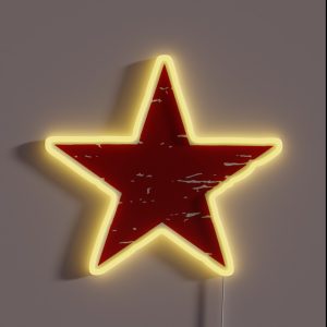 THE RED STAR RGB Neon Sign