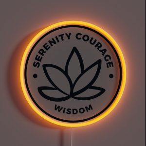 The Serenity Prayer Serenity Courage Wisdom RGB Neon Sign