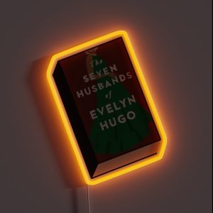 The Seven Husbands Of Evelyn Hugo Book Cover RGB Neon Sign