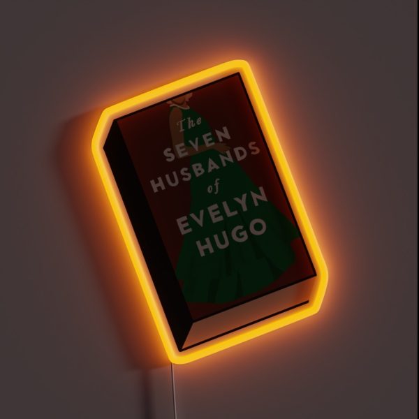 The Seven Husbands Of Evelyn Hugo Book Cover RGB Neon Sign