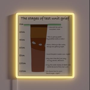 The Stages Of Test Unit Grief RGB Neon Sign