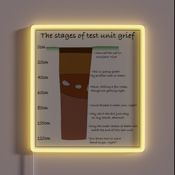 The Stages Of Test Unit Grief RGB Neon Sign