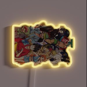 The Straw Hat Crew In Wano Gear Full Size Throw RGB Neon Sign