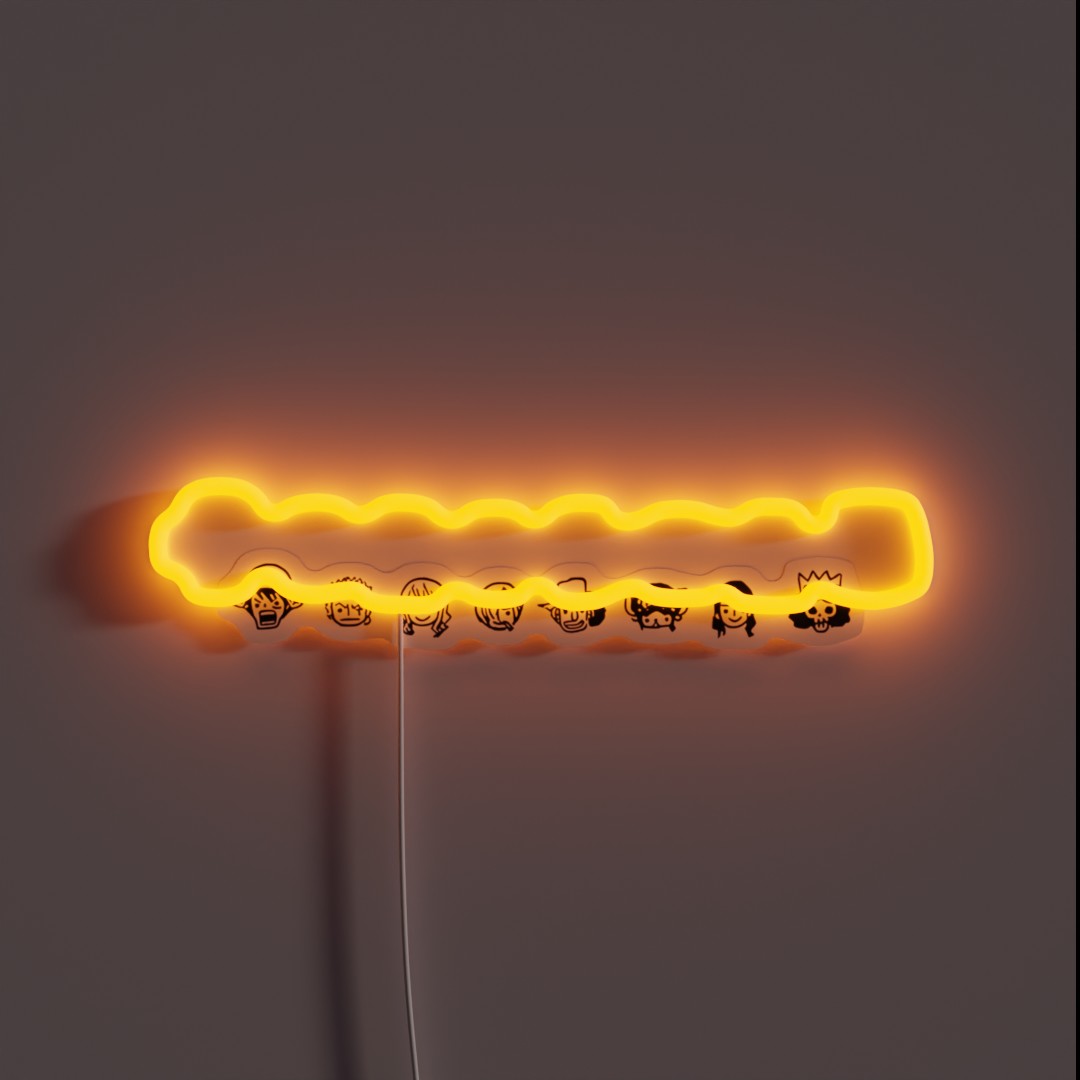 The Straw Hat Crew RGB Neon Sign The Straw Hat Crew RGB Neon Sign